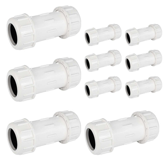 10 Pcs 3" PVC Compression Coupling