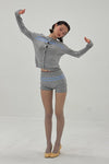 Cashmere Wool Stripe Cardigan