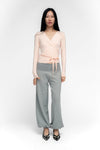 BALLERINA WRAP TOP IN POWDER PINK