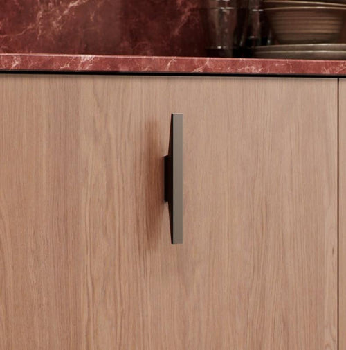 Dark Bronze "Facet" Drawer Pulls Euro • Knobs