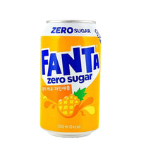 Fanta Zero Pineapple Soda 350ml – Zero Sugar Pineapple Fanta (Korea)