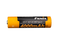 Fenix ARB-L18-4000U High-Capacity USB Rechargeable 18650 Battery - 4000mAh