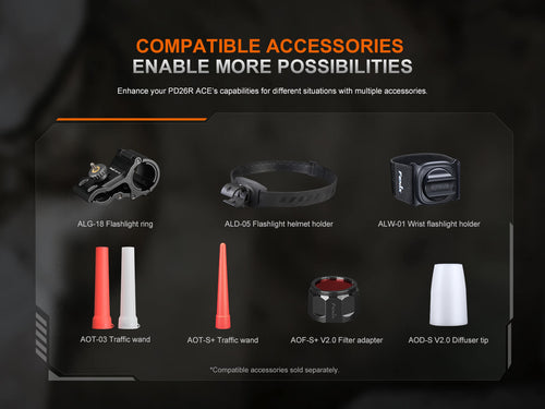 Fenix PD26R ACE Multi-Mode Compact Tactical Flashlight