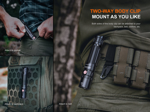 Fenix PD36R V2 Compact Rechargeable Tactical Flashlight - 1700 Lumens Fenix Store