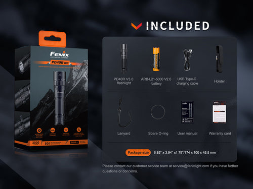 Fenix PD40R V3 Rechargeable Flashlight Fenix Store