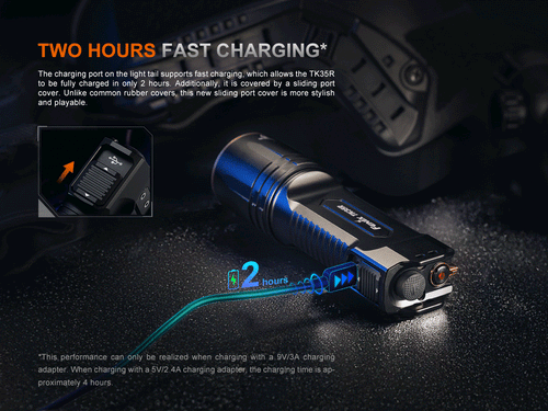 Fenix TK35R Rechargeable High-Performance Tactical Flashlight with UV Output Fenix Store