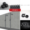 TGrip Commercial 4' Low Profile Wall Mount Rig Fitness Kits - 3x3 Steel - Functional Multi-Grip Pull-Up - Sandwich Style J-Hooks