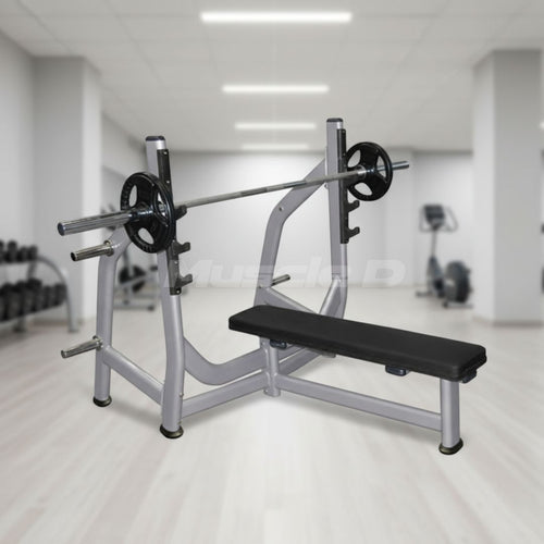 Flat Bench - Olympic - Muscle D Fitness - 11 Gauge Steel - Commercial Upholstery