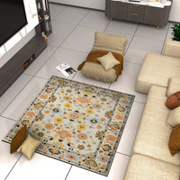 Premium Hand-Tufted Rug Made of 100% Wool  - Flora Meadow - 6x6 Feet
