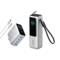 Anker Laptop Power Bank (25K, 165W, Built-In and Retractable Cables)