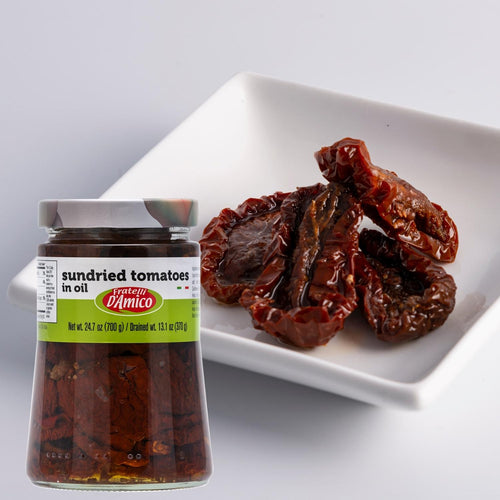 Fratelli D'Amico,Sundried Tomatoes in Oil. Family Size, 24.7oz (700g)