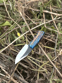 Good Hunting Knives – 9" Handmade J2 Steel Blade with Epoxy Resin Handle & Leather Sheath
