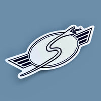 Sims Snake B/W Sticker 6.5”