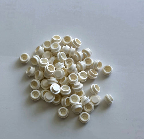 White 4073 1x1 Round Plate Brick – Choose Quantity – Brick-Compatible Bulk Lot