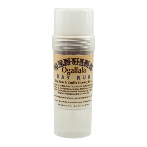 Ogallala Bay Rum & Vanilla Shaving Stick 2.5 Oz