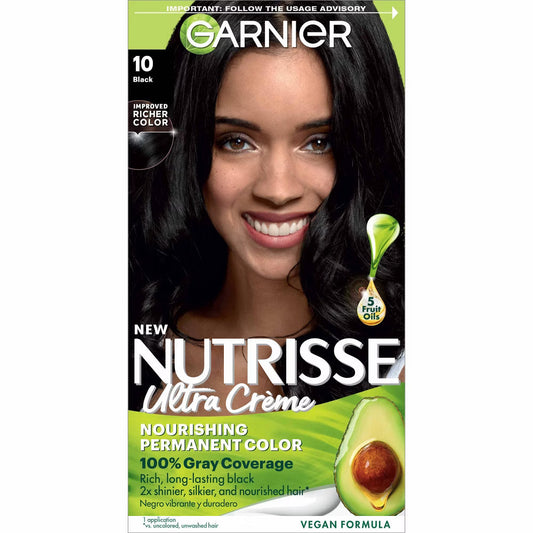 Garnier Nutrisse Ultra Color Nourishing Color Creme 10 Black Licorice