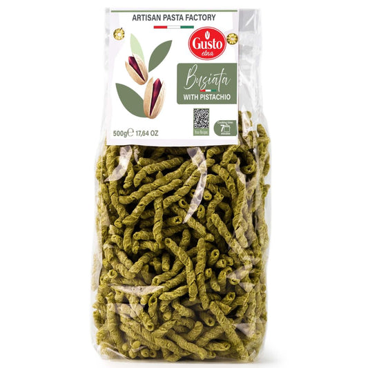 Gusto Etna Pistachio Busiata Pasta (Durum Wheat) – 500g
