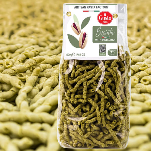 Gusto Etna Pistachio Busiata Pasta (Durum Wheat) – 500g