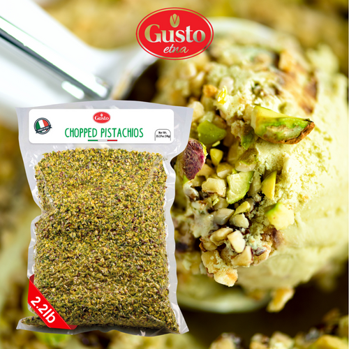 Gusto Etna Sicilian Raw Chopped Pistachios – 1kg / 2.2 lb Bulk