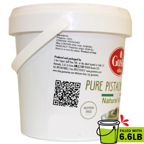 Gusto Etna 100% Pistachio Paste – 3kg / 6.6 lb