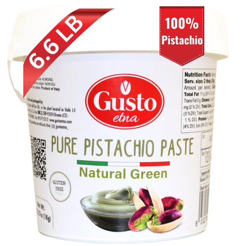 Gusto Etna 100% Pistachio Paste – 3kg / 6.6 lb
