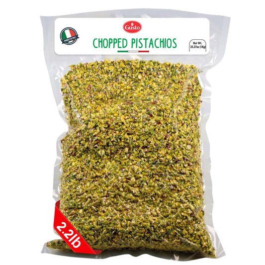 Gusto Etna Sicilian Raw Chopped Pistachios – 1kg / 2.2 lb Bulk