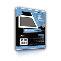 100 Grit Sandpaper Sheets – 25 Pack 9x11 in Wet or Dry Use eQualle Sandpaper