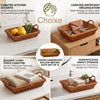 Willow Baskets for Countertop, Bread and Fruit – Set of 2