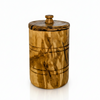 Olive Wood Spice Jar Salt Keeper w/Lid