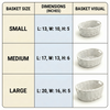 Multi-Purpose Nesting Rattan Basket 3-Piece Set