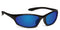 Polarized Gray with Blue Mirror / No Bifocal/Reader (Plano) ($90) / Glossy Black