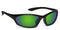 Polarized Amber with Green Mirror / No Bifocal/Reader (Plano) ($90) / Glossy Black