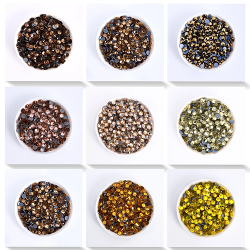SS3-SS30 Yellow Series Hot-Fix Glass Flat Back Rhinestones
