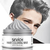 Sevich Temporary Hair Color Wax Men Diy Mud One-time Molding Paste Dye Cream Hair Gel for Hair Coloring Styling Silver Grey 120g