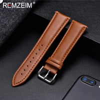 OnePlus Leather Watch Band, Soft Calfskin Strap with Silver Buckle
