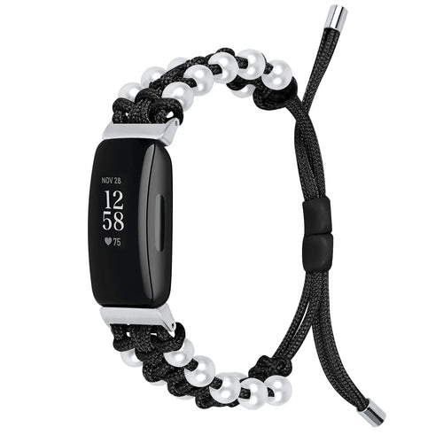 Fitbit Inspire 3, 2, 1, HR Braided Bead Band - Stylish Strap