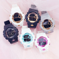 Electroic Shock Digital Watch Unisex Sports Waterproof  Watch With LED Colorful Mode Wristwatch For  Men and woman