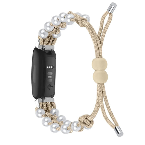 Fitbit Inspire 3, 2, 1, HR Braided Bead Band - Stylish Strap