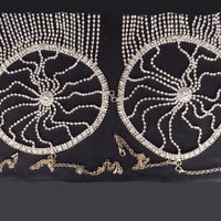 Dazzling Three-Point Thong Bra & Belly Chain Bikini Body Jewelry Set
