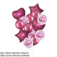 14Pcs Multi Confetti Balloons For Happy Birthday Party Balloons In Several Luxury Variant Helium Ballons For Celebrations for Boy Girls and  Babies party