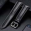 COROS Calfskin Leather Watch Band - Soft Wrist Strap with Silver Buckle