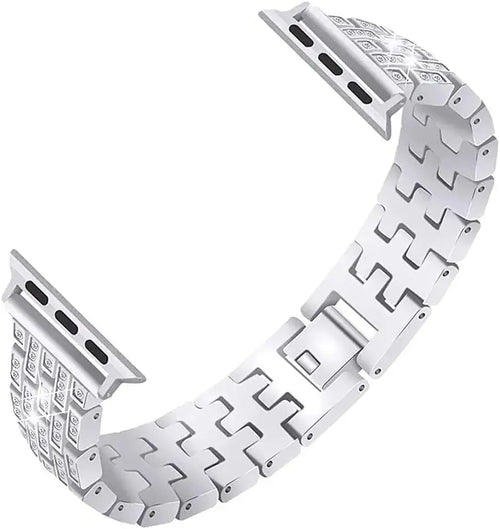 Apple Watch Bedazzled Stainless Steel Strap - Elegant Design