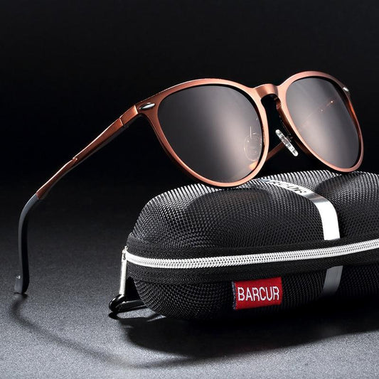 Retro Aluminum Magnesium Men Sunglasses Polarized Vintage Round Sunglasses for Men and Women Eyewear Accessories Oculos de sol Luxury Glasses High Quality metal frame WIth UV400 Protection