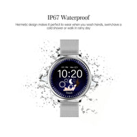 Luxury Modern Stylish Women Smart Watch With Round Screen Smartwatch For Girl Woman and Ladies With Heart Rate Monitor Compatible For Android and IOS Sistems