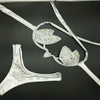 Luxury Rhinestone Cut-Out Leotard – Shimmering Crystal Stage Bodysuit & Harness Costume for GoGo Dancers, Circus Acts & Raves