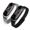 STEVVEX Men's Business Electronic Watch Simple Luxury Steel Belt Folding Buckle Sports Digital Watch For Men and woman