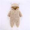 Newborn Winter Hoodie Baby Rompers Outwear Infant Baby Jumpsuit 3M -12M For Girls and Boys Winter Romper