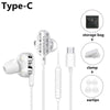 STEVVEX Wired Earphone Headphones with Microphone Dual Driver Phone Earphones Type C Ear phones