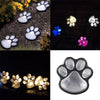 LED Solar Waterproof Cat Dog Animal Paw Shape Lights For Garden Yard Pathway Animal Lover