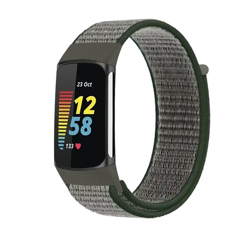Fitbit Charge 5 6 Nylon Velcro Band - Durable Comfortable Strap
